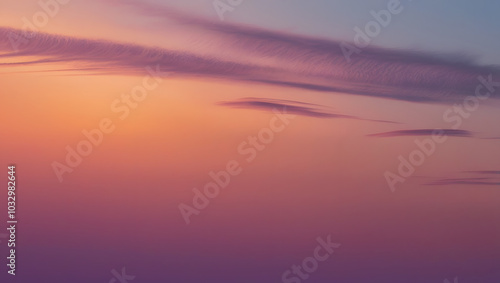 Sunset gradient background.