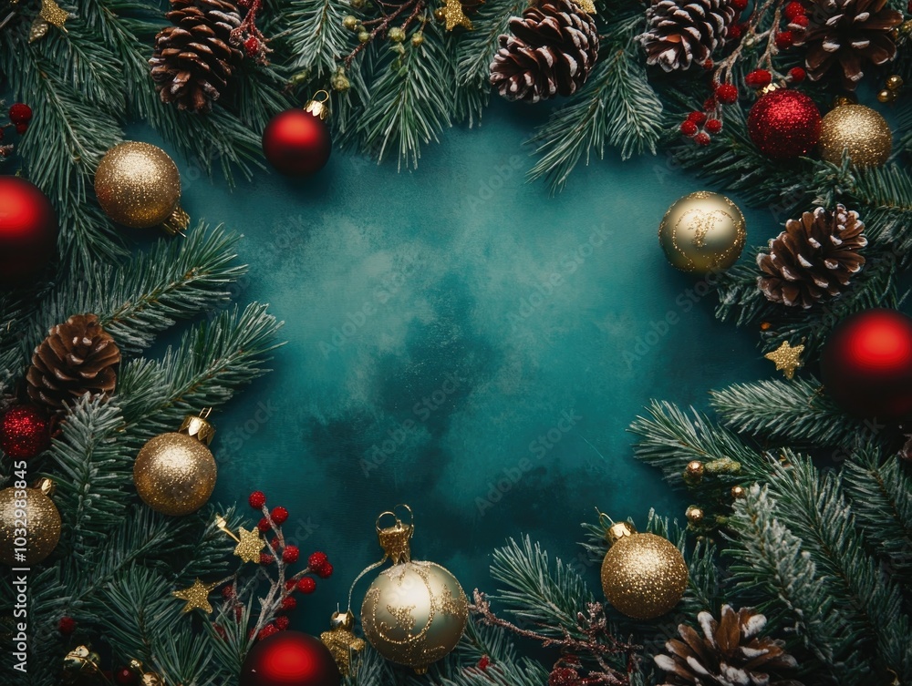 Festive Holiday Christmas Wreath with Gifts Festive Holiday Christmas Wreath with Gifts