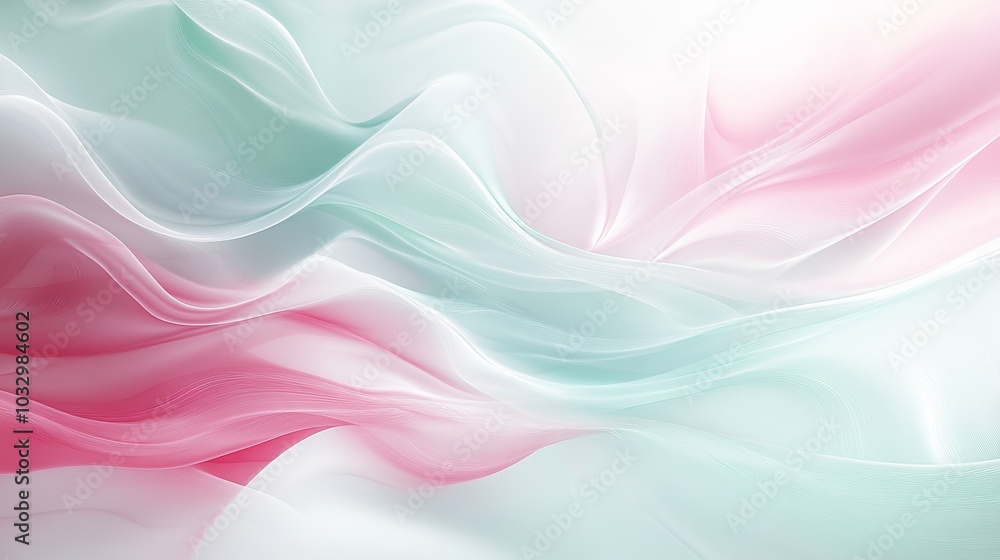 Fototapeta premium Soft pastel abstract wave pattern, ethereal and calm concept