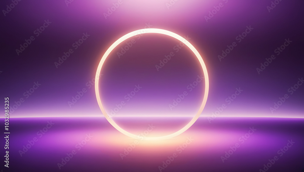 Gradient twilight purple background with a soft glow and a large empty circular space. Gradient twilight purple background with a soft glow and a large empty circular space.