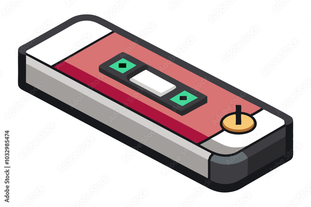Fototapeta premium Power bar with switch isolated on white background 