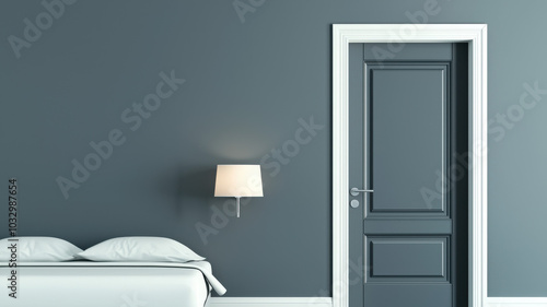 Minimalist Bedroom with Stylish Open Door Design