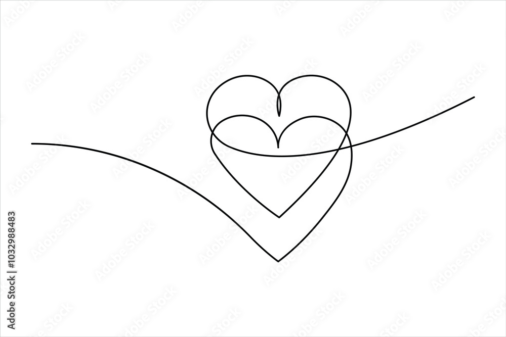 Continuous single line drawing heart valentine's day love isolated hand drawn vector illustration
Continuous single line drawing heart valentine's day love isolated hand drawn vector illustration