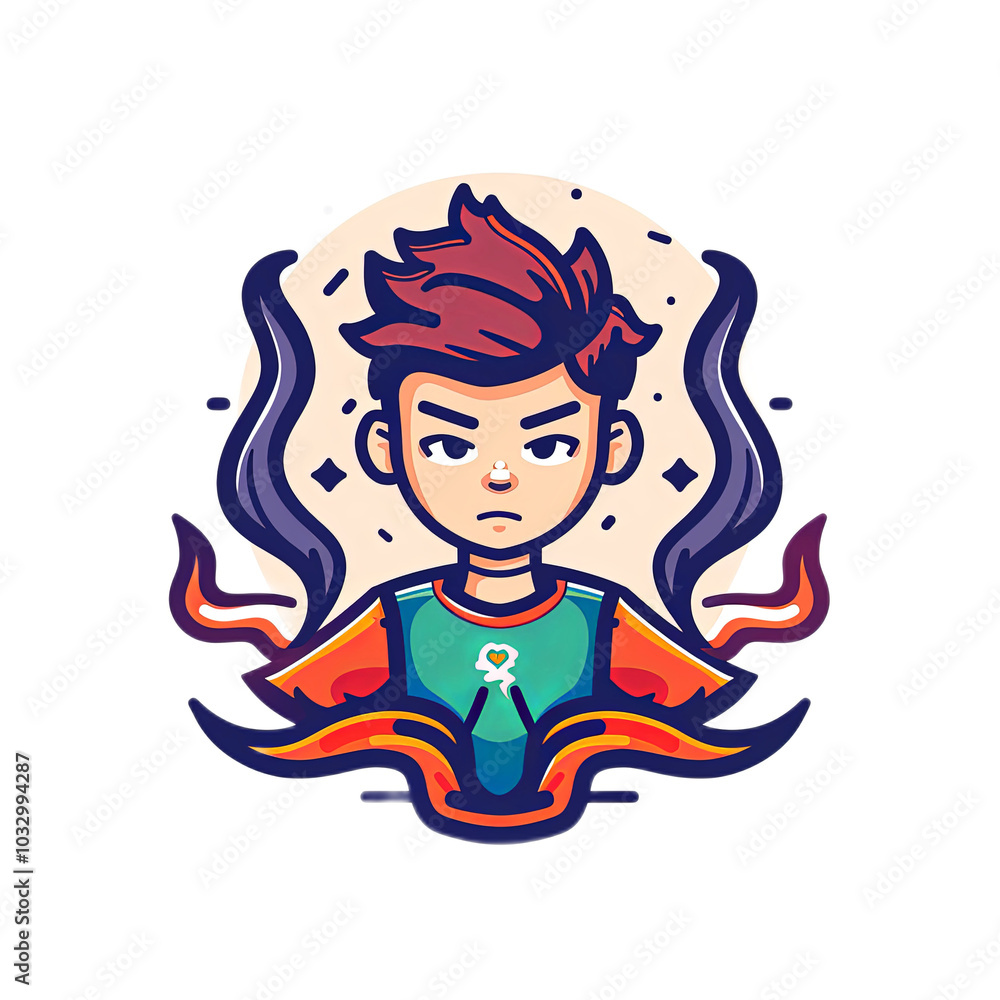 Stylish character design with mystical elements Stylish character design with mystical elements