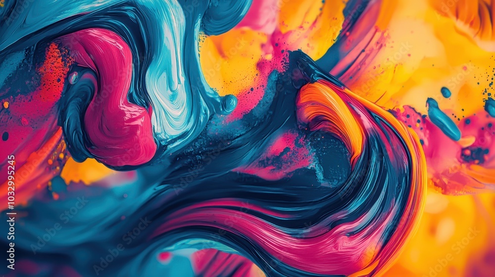 Vivid Abstract Swirling Colors and Shapes Vivid Abstract Swirling Colors and Shapes