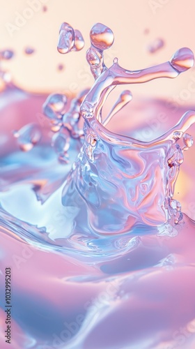 Pastel Liquid Splash and Gel Abstract Background