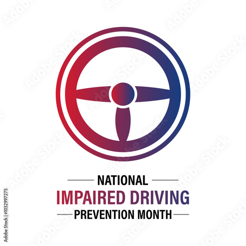 Vector graphic of National Impaired Driving Prevention Month. Holiday concept. Design for cards, prints, social media and banner. Eps 10.