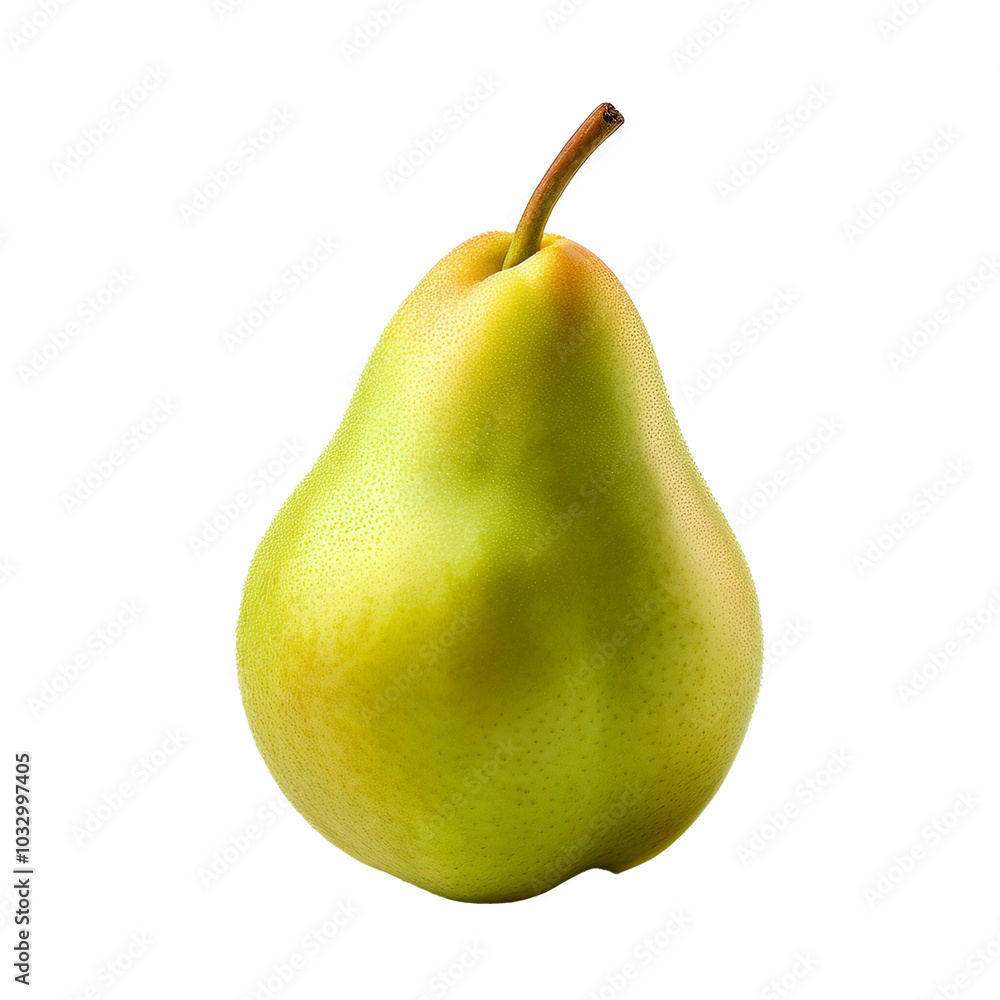 Capture the essence of a ripe Anjou pear in a stunning close-up, showcasing its smooth skin and vibrant color against a pristine white background, inviting freshness. Capture the essence of a ripe Anjou pear in a stunning close-up, showcasing its smooth skin and vibrant color against a pristine white background, inviting freshness.