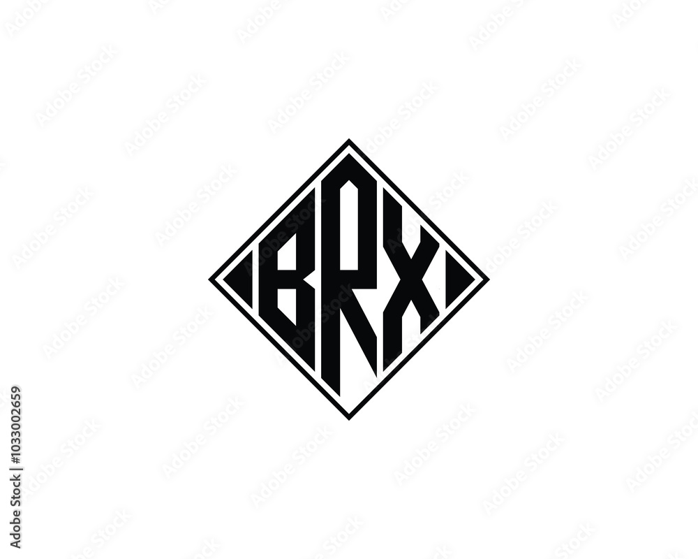B R X logo design vector template. B R X B R X logo design vector template. B R X