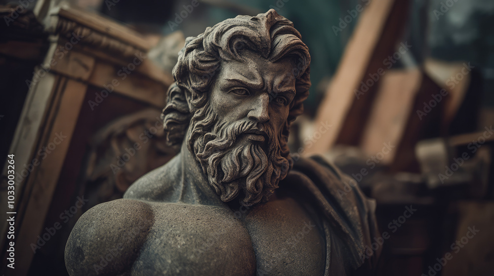 Crafted in aged stone, the traditional devil statue features intricate, classical details and a grand, imposing stance, capturing a sense of timeless strength and artistry. Crafted in aged stone, the traditional devil statue features intricate, classical details and a grand, imposing stance, capturing a sense of timeless strength and artistry.