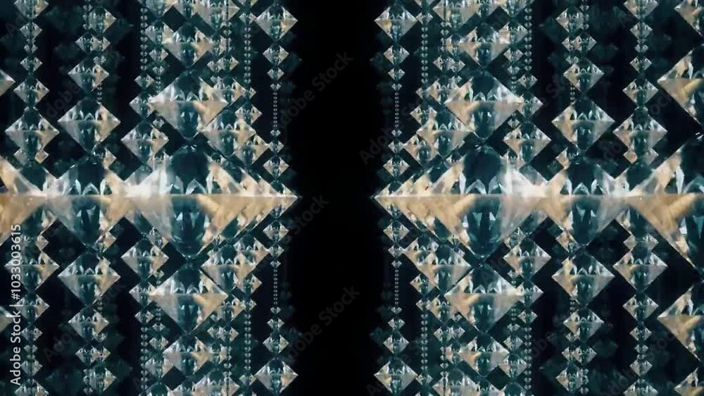 Complex Diamond Pattern A detailed video featuring an intricate diamond pattern with reflective ...