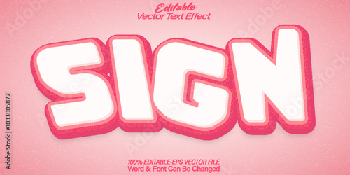 Sign Vector Text Effect Editable Alphabet Sign HandwrittenLetter Paper Sketch Writing