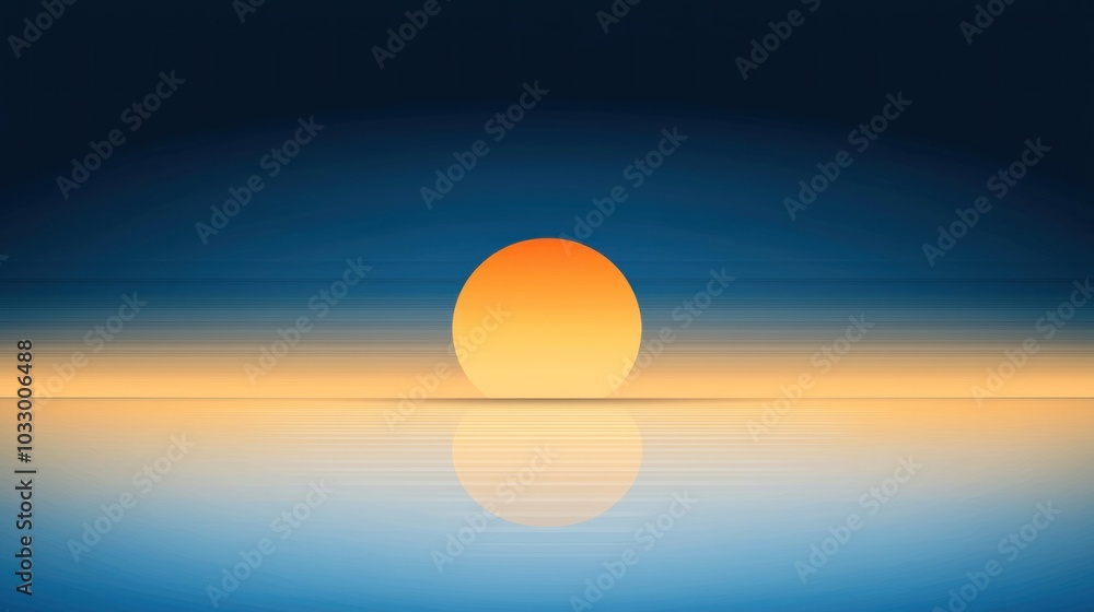 Serene sunset reflection over tranquil waters a captivating blend of colors in nature's embrace Serene sunset reflection over tranquil waters a captivating blend of colors in nature's embrace