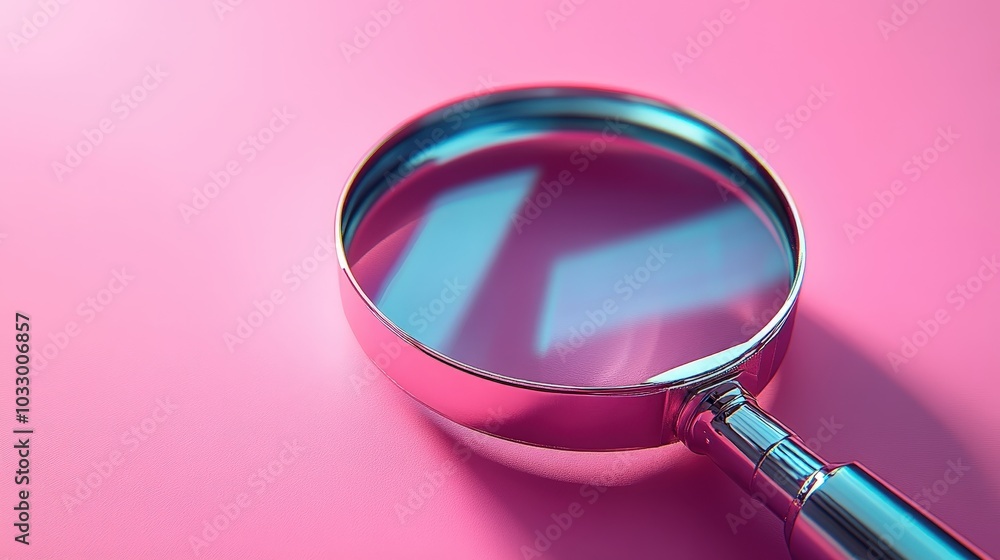 Analyzing Audit and Fraud Investigation with a Minimalist Twist - Auditor Examining Documents with Magnifying Glass in Soft Morning Light on Pink Background Analyzing Audit and Fraud Investigation with a Minimalist Twist - Auditor Examining Documents with Magnifying Glass in Soft Morning Light on Pink Background