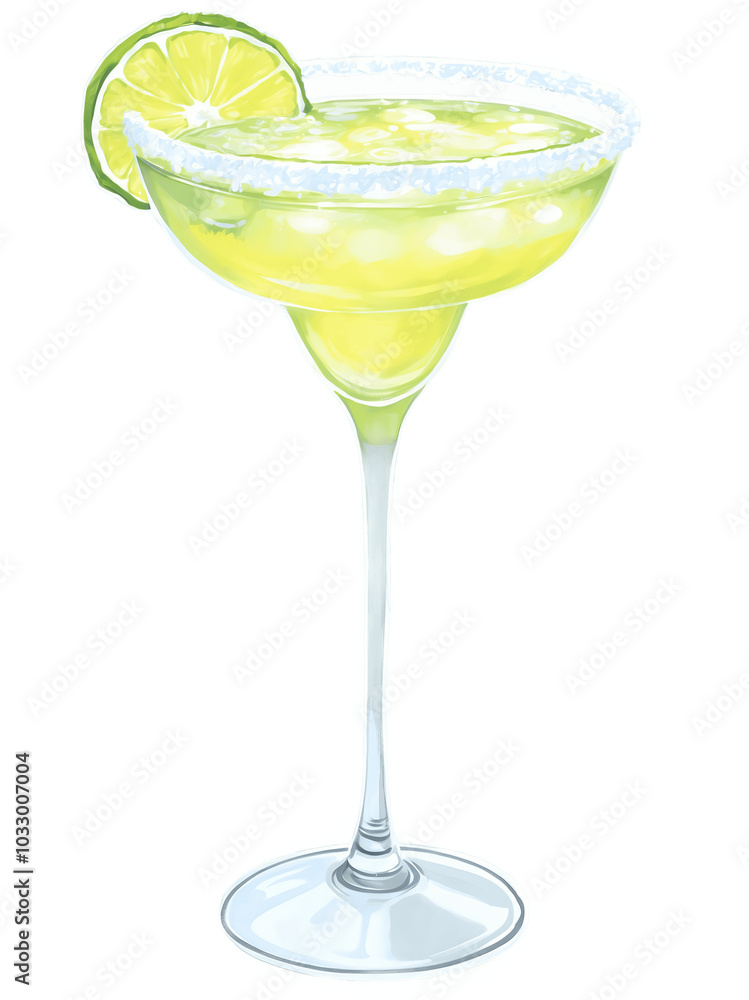 Margarita in a Wide Rimmed Margarita Glass hand drawn paint art illustration painting isolated white background transparent png Margarita in a Wide Rimmed Margarita Glass hand drawn paint art illustration painting isolated white background transparent png