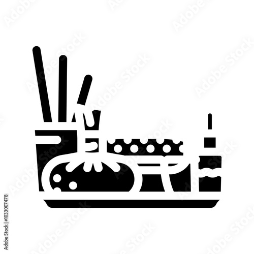 oil therapy ayurveda glyph icon vector. oil therapy ayurveda sign. isolated symbol illustration