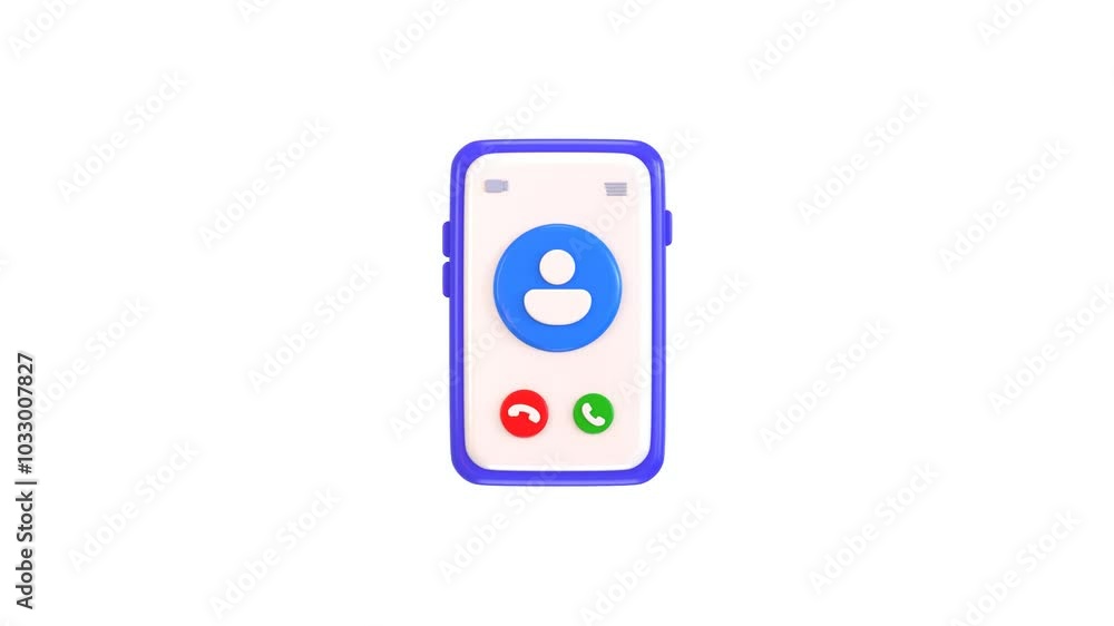 3d smartphone incoming phone call icon animation 3d smartphone incoming phone call icon animation