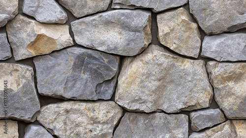 a close-up, front view of a stone wall with a rough, textured surface, texture background