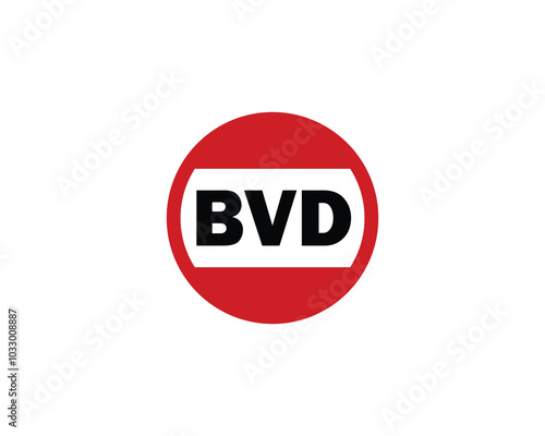 BVD logo design vector template. BVD