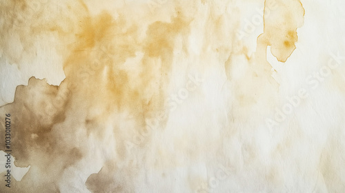 Wallpaper Mural a close-up, top-down view of watercolor texture background: a single cream watercolor wash applied on flat textured paper, texture background Torontodigital.ca