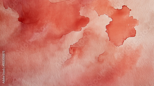 a close-up, top-down view of watercolor texture background: a single pink watercolor wash applied on flat textured paper, texture background