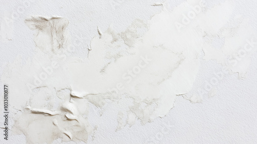 a close-up, top-down view of watercolor texture background: a single white watercolor wash applied on flat textured paper, texture background