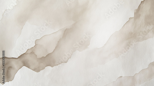 a close-up, top-down view of watercolor texture background: a single cream watercolor wash applied on flat textured paper, texture background
