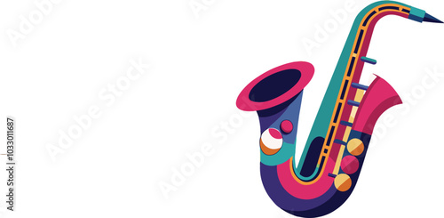 saxophone musical instrument illustration