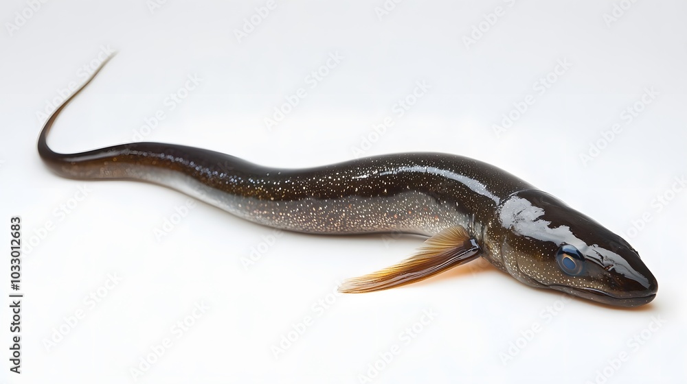 Eel fish isolated on white background. Eel fish isolated on white background.