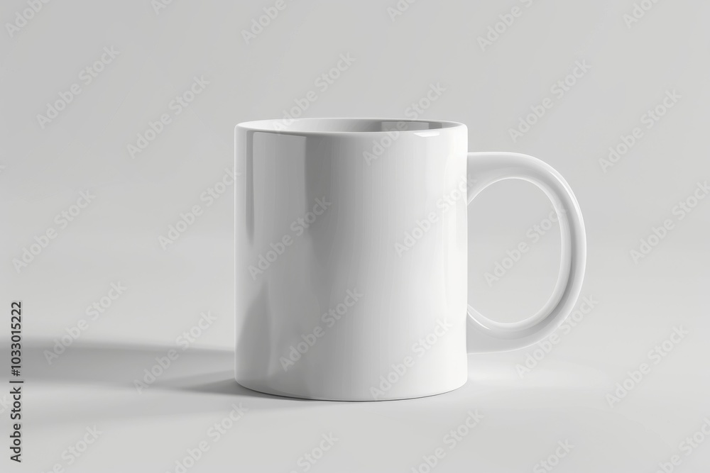 White coffee mug on a white background. White coffee mug on a white background.