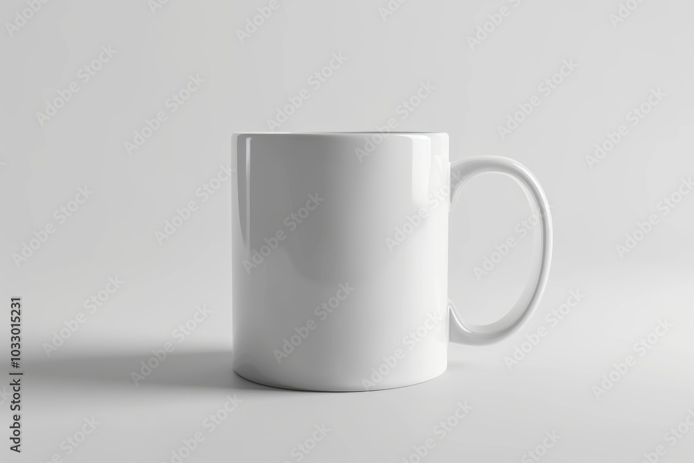 White ceramic mug isolated on white background. White ceramic mug isolated on white background.