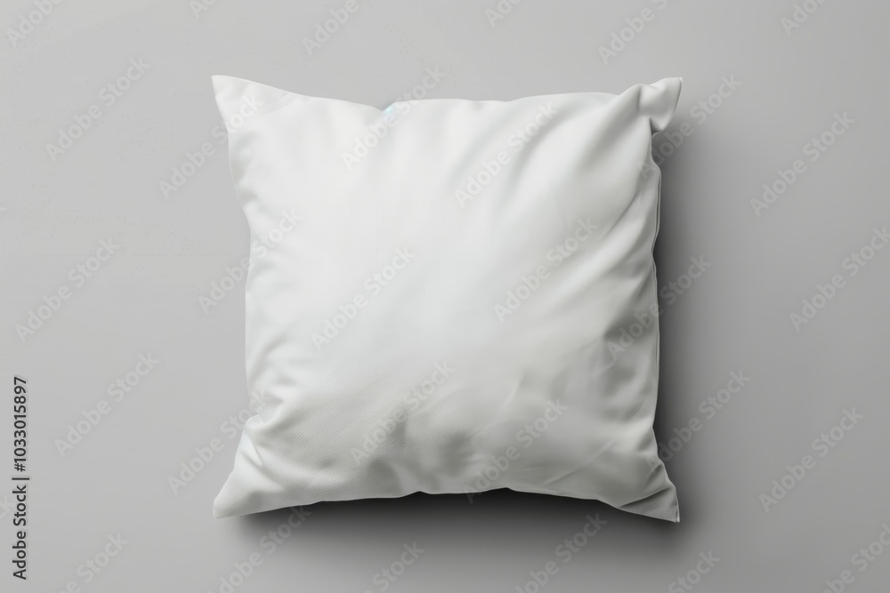 White pillow on gray background. White pillow on gray background.