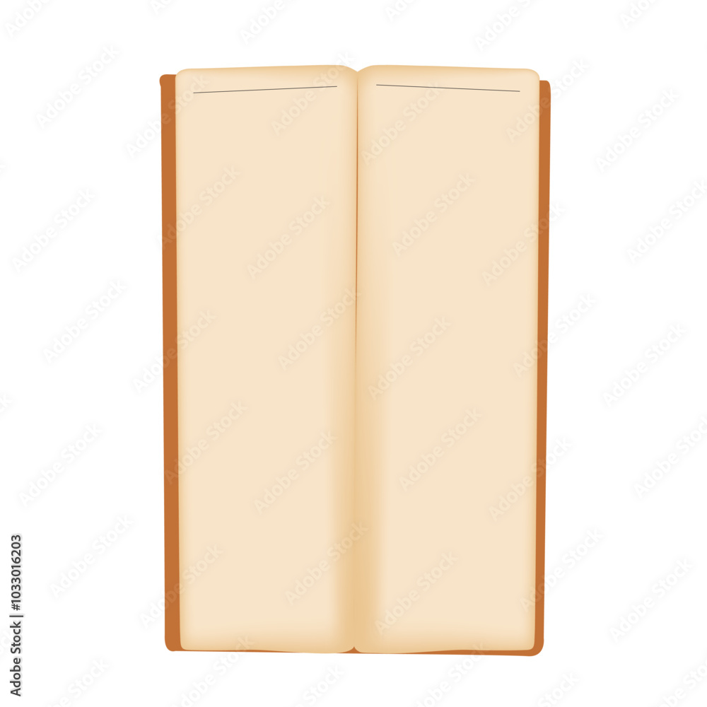 Book spread with yellowed pages Book spread with yellowed pages