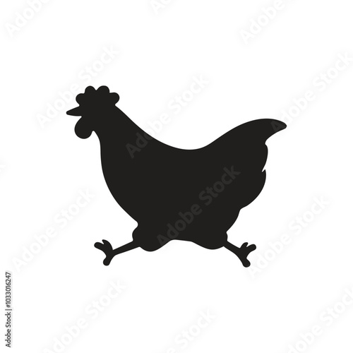 Chicken crossing the road Icon, Chicken icon