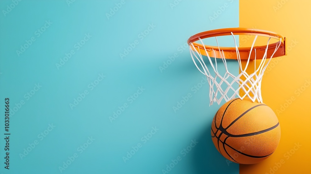 Striking Abstract Papercut Basketball Hoop and Ball with Sharp Angles and Bold Layers for Stylish Sports Decor and Design Geometric Modern Striking Abstract Papercut Basketball Hoop and Ball with Sharp Angles and Bold Layers for Stylish Sports Decor and Design Geometric Modern