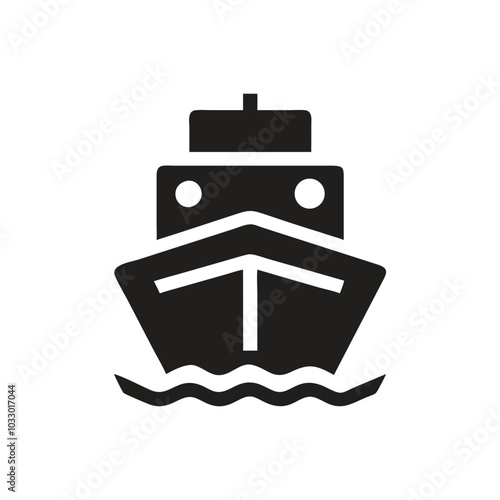Ship Front View Icon, Ship icon