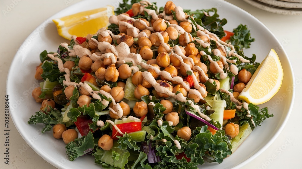 Healthy Chickpea and Kale Salad for Nutritious Meal Options Healthy Chickpea and Kale Salad for Nutritious Meal Options