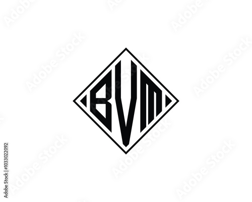 BVM logo design vector template. BVM