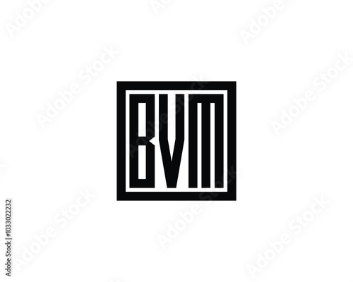 BVM logo design vector template. BVM