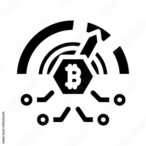 difficulty cryptocurrency mining glyph icon vector. difficulty cryptocurrency mining sign. isolated symbol illustration