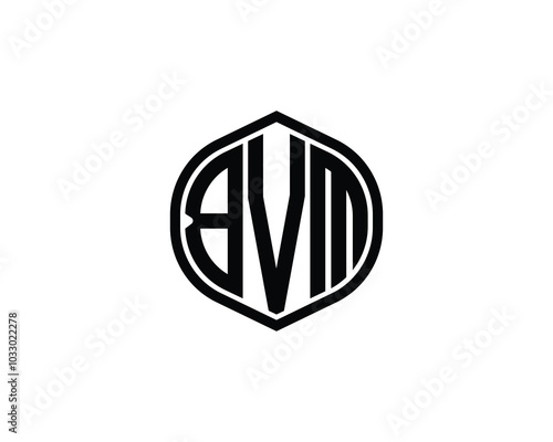 BVM logo design vector template. BVM