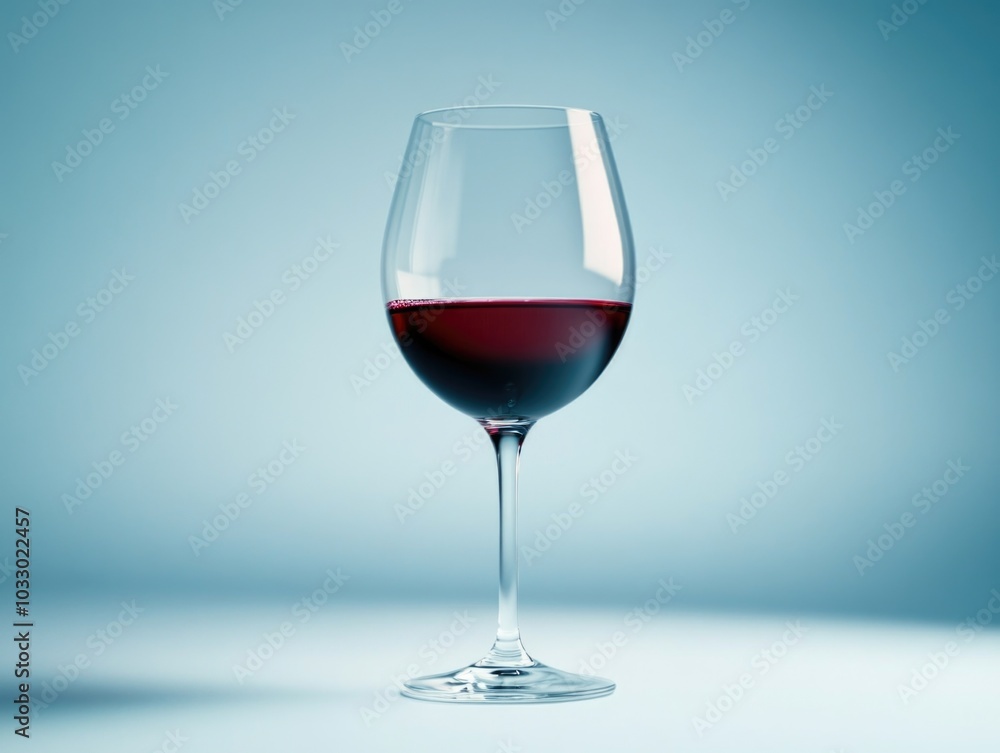 Elegant Wine Glass on Gray Background Elegant Wine Glass on Gray Background