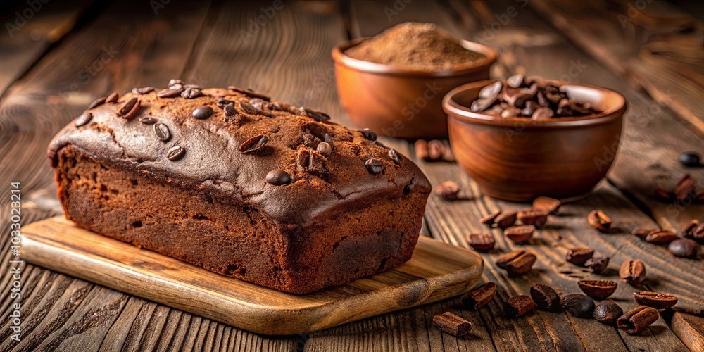 A Richly-Scented Coffee Cake with Toasted Beans and Grounds, a Culinary Symphony of Aroma and Flavor A Richly-Scented Coffee Cake with Toasted Beans and Grounds, a Culinary Symphony of Aroma and Flavor