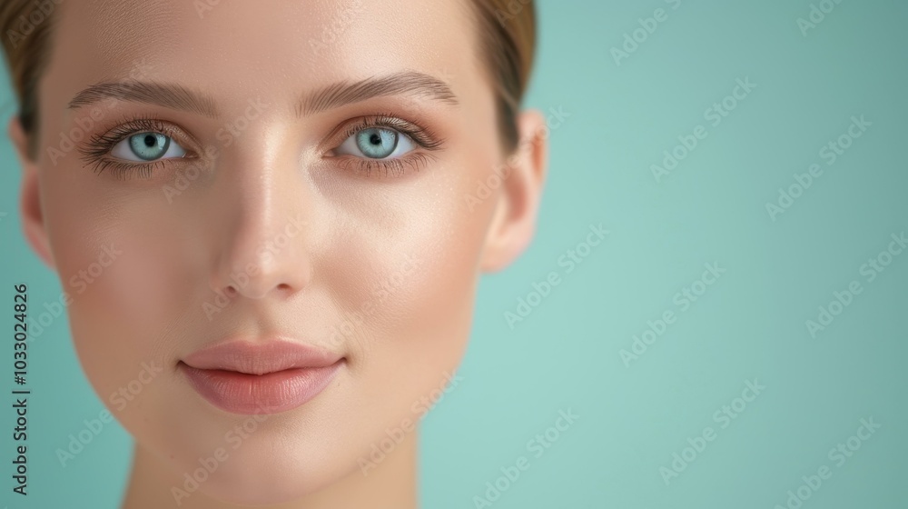 Stunning young woman flaunting flawless skin and chic makeup. Her natural, glamorous look captures beauty effortlessly. Stunning young woman flaunting flawless skin and chic makeup. Her natural, glamorous look captures beauty effortlessly.