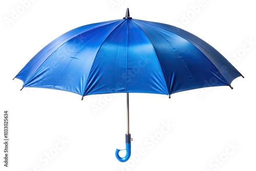 Close-Up of blue umbrella on white background