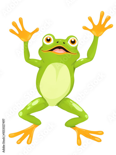 Frog hand drawn paint art illustration painting isolated white background transparent png