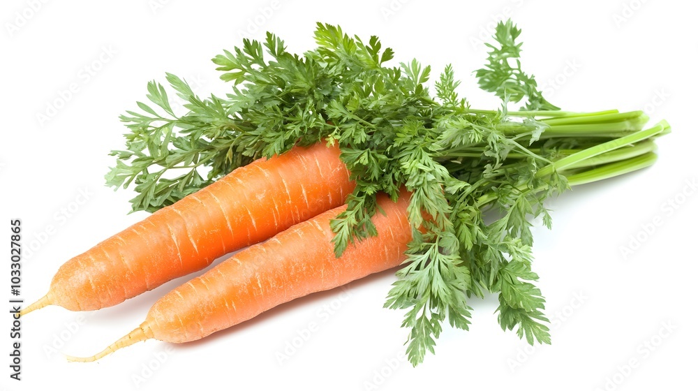 Carrot vegetable with leaves isolated on white background cutout. Carrot vegetable with leaves isolated on white background cutout.