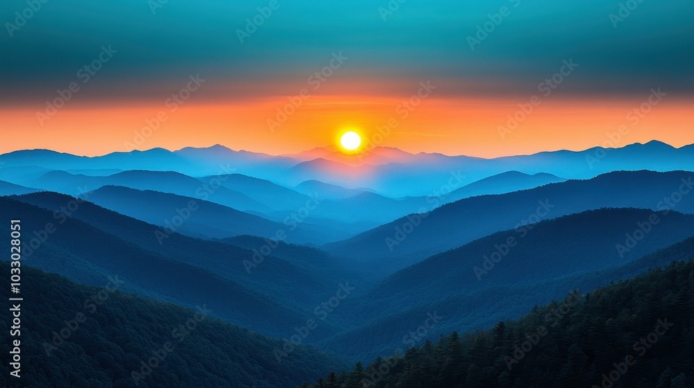 Experience the beauty of a serene sunrise over majestic mountains, perfect for a refreshing start to your day. Experience the beauty of a serene sunrise over majestic mountains, perfect for a refreshing start to your day.