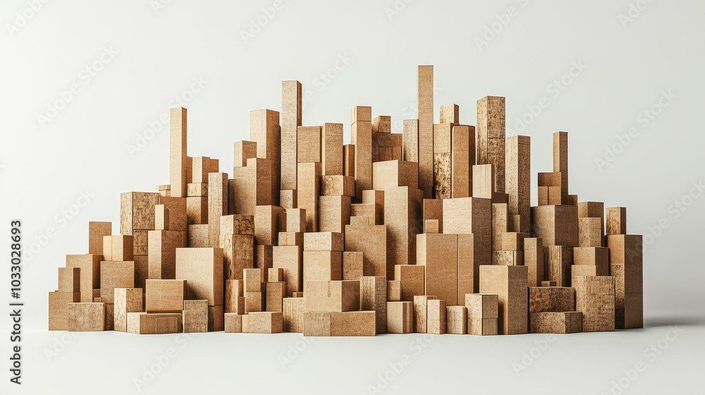 A large collection of cardboard boxes in multiple sizes, ideal for packing, shipping, and storage needs, on a clean backdrop. A large collection of cardboard boxes in multiple sizes, ideal for packing, shipping, and storage needs, on a clean backdrop.