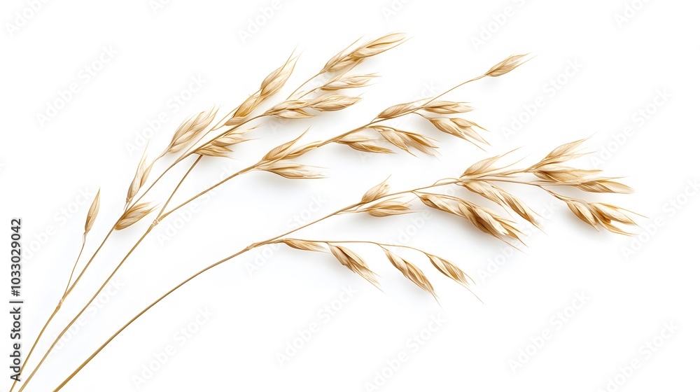 Oat plant isolated on white without shadow clipping path. Oat plant isolated on white without shadow clipping path.